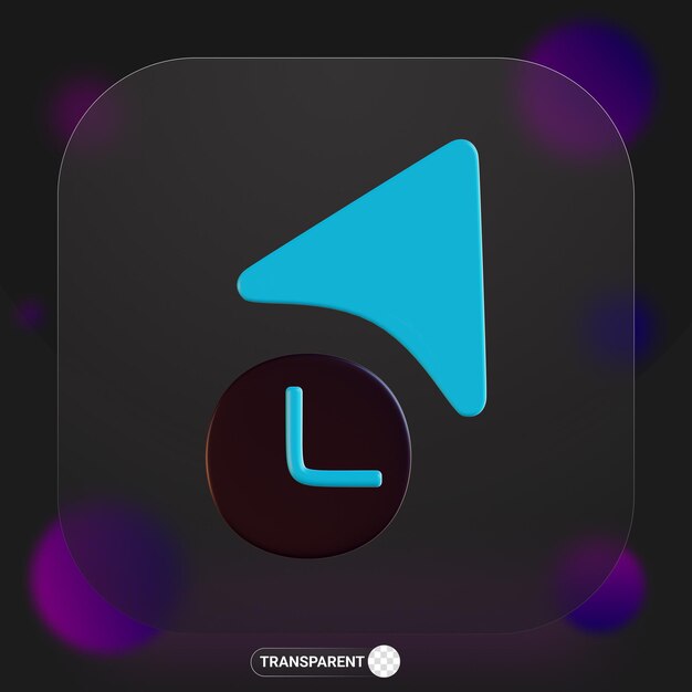 PSD 3d history icon dark theme