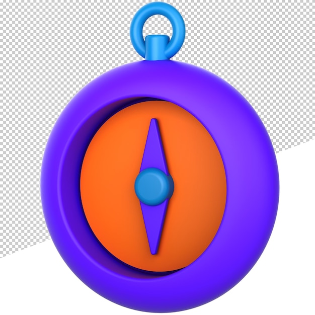 PSD 3d icon 3d rendering illustration compass