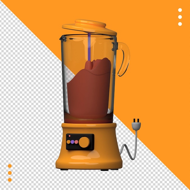 PSD 3d icon blender isolated on transparent background