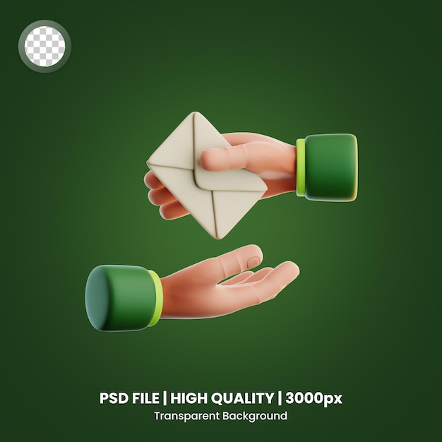 PSD 3d icon hands charity 1