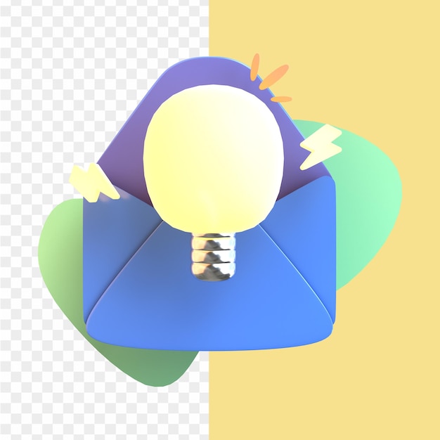 PSD 3d icon mail business