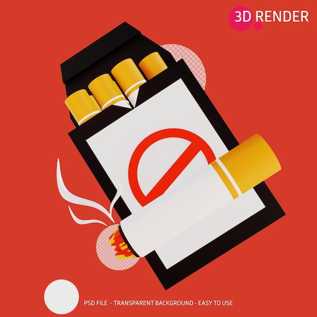 PSD 3d icon no smoking