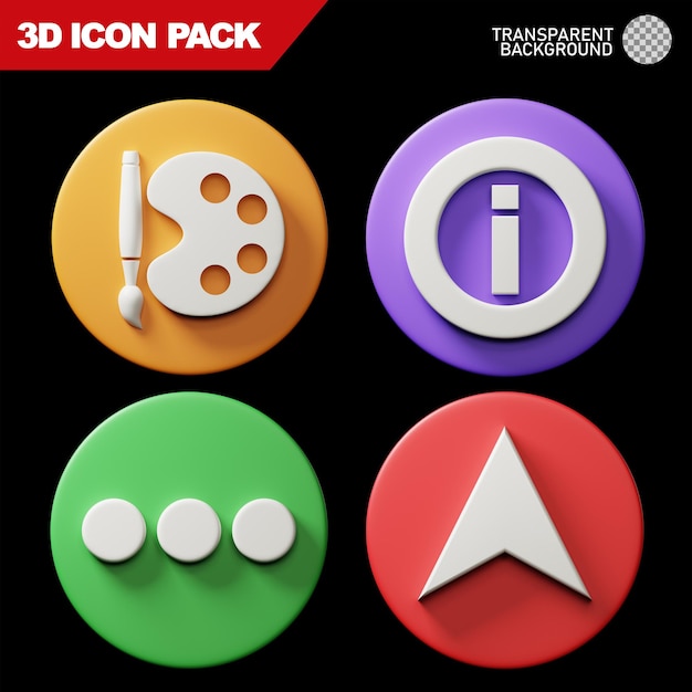 PSD 3d icon pack 24