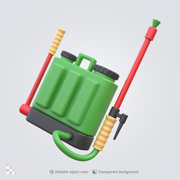 PSD 3d icon rendering of a backpack sprayer
