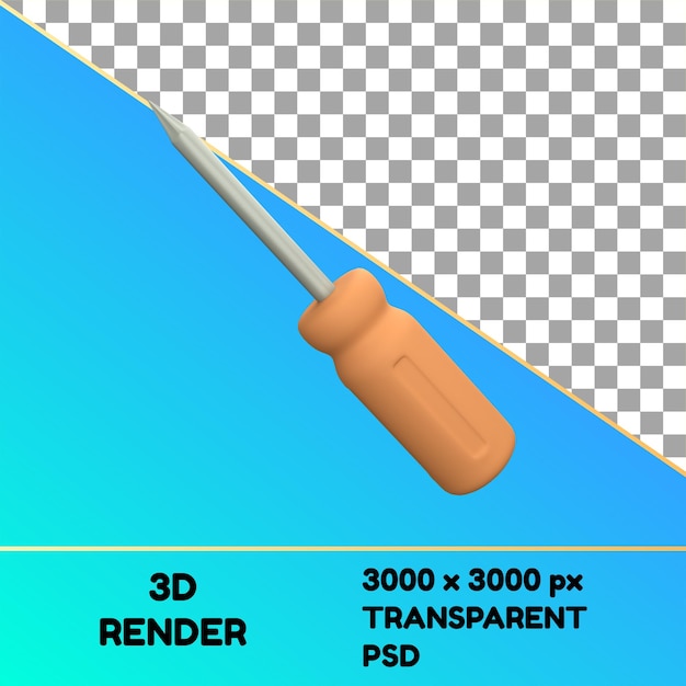 PSD 3d icon screwdiver object