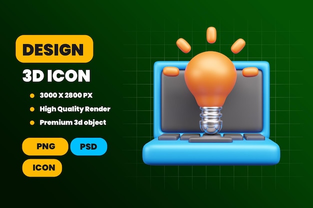 PSD 3d icon web design and development concept