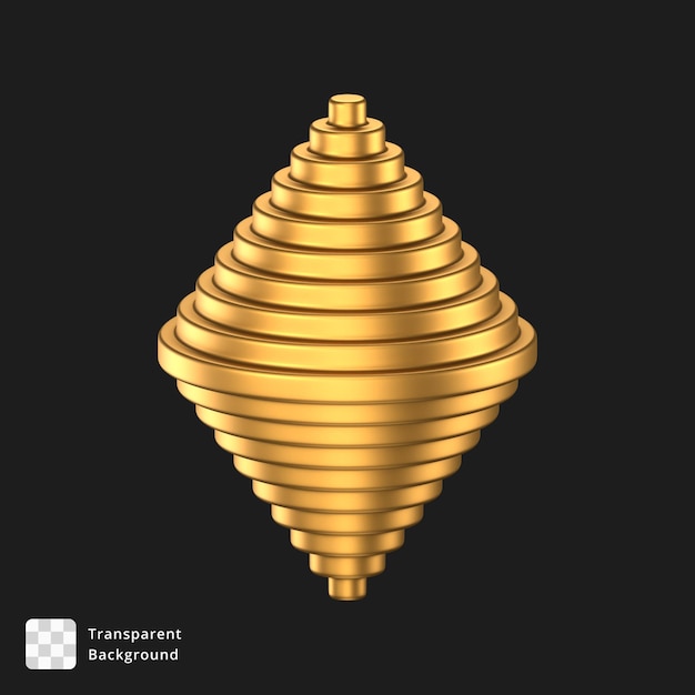 PSD 3d illustration of an abstract object