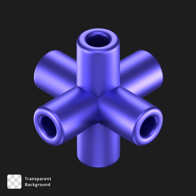 PSD 3d illustration of an abstract object