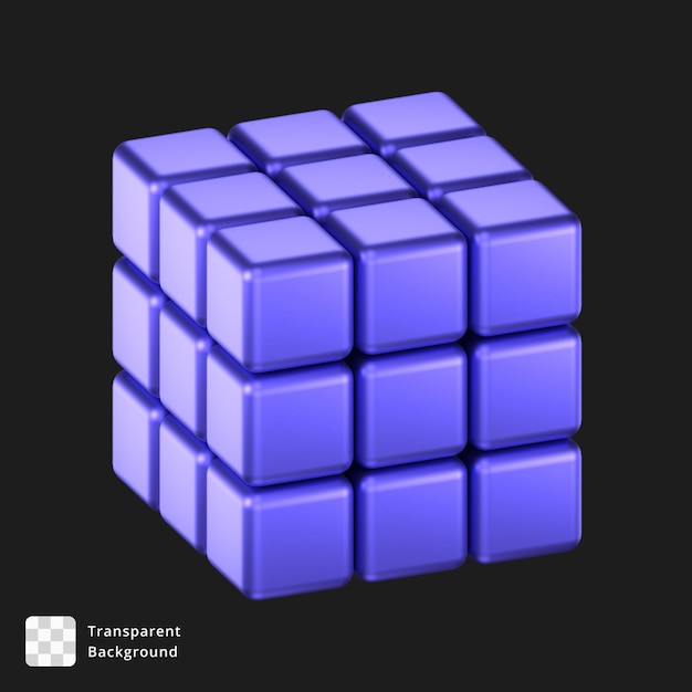 PSD 3d illustration of an abstract object