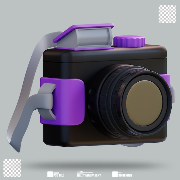 PSD 3d illustration camera 3