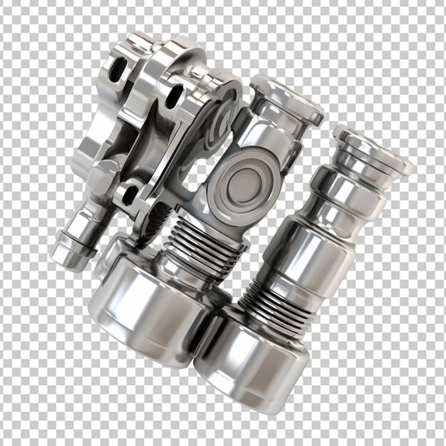 PSD 3d illustration of car engine components
