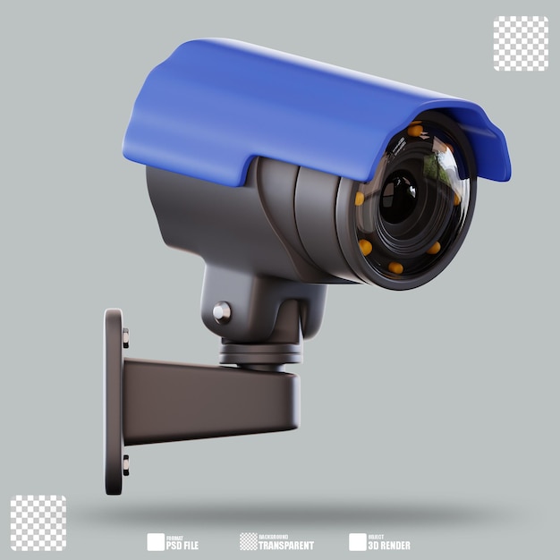 PSD 3d illustration cctv camera 2