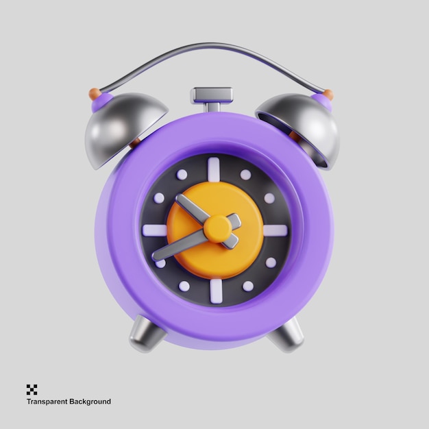PSD 3d illustration of a clock representing time awareness deadlines