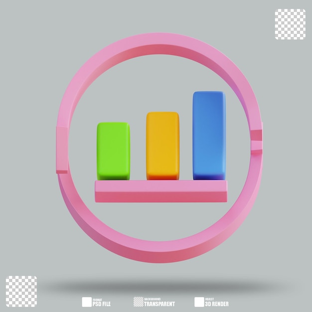 PSD 3d illustration continuous improvement 2