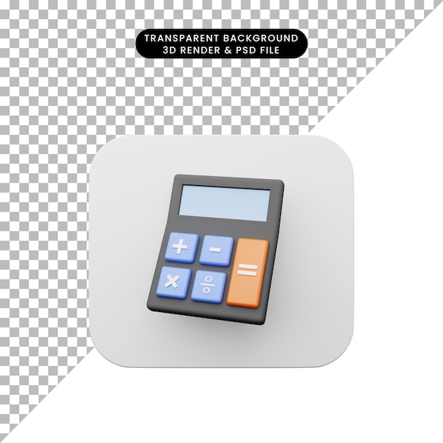 PSD 3d illustration of element user interface ui simple icon