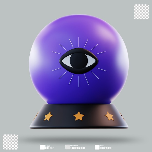 PSD 3d illustration magic ball 3