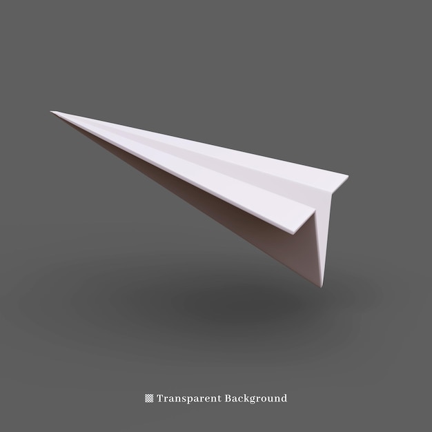 PSD 3d illustration paper plane