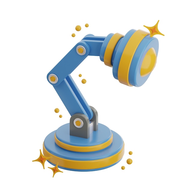 PSD 3d illustration of robotic arm model