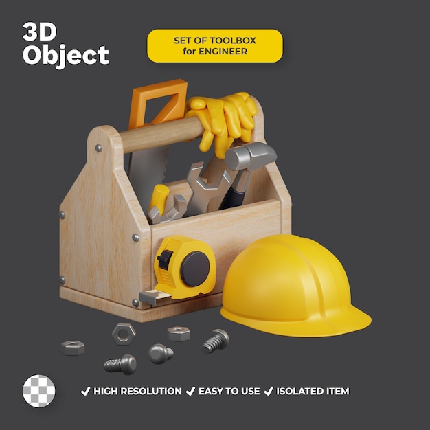 PSD 3d illustration toolbox