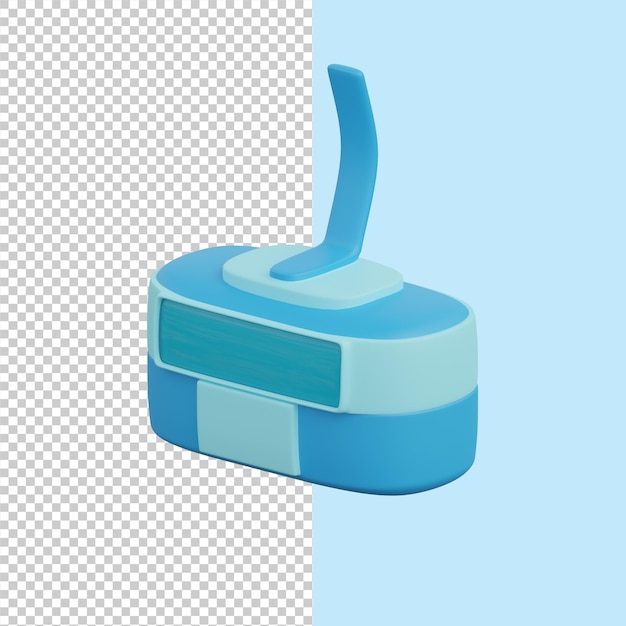 PSD 3d illustration of winter cable car icon