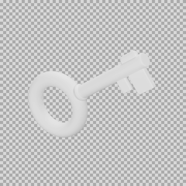 PSD 3d key dynamic clay icon