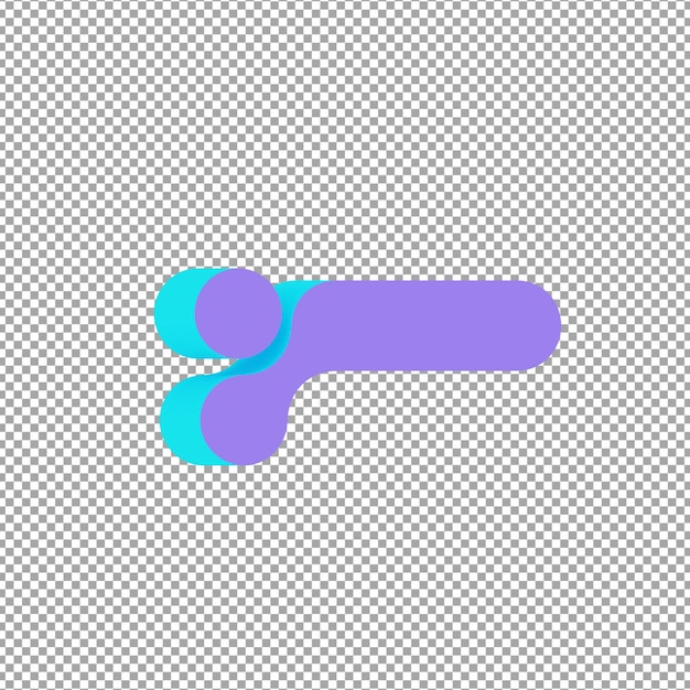 PSD 3d minimalist abstract flat icon