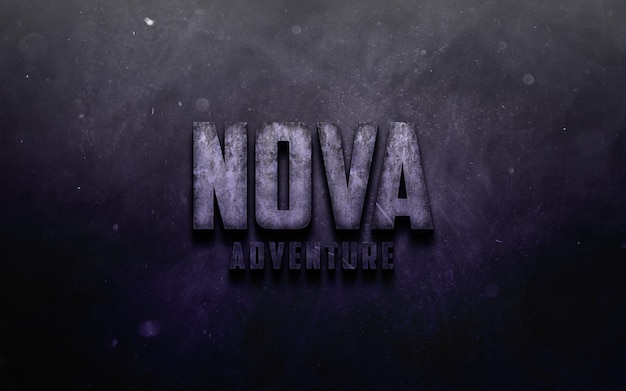 PSD 3d movie inspired text effect or logo mockup