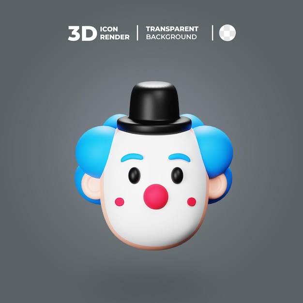 PSD 3d object clown