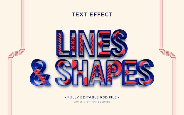 PSD 3d outline text effect