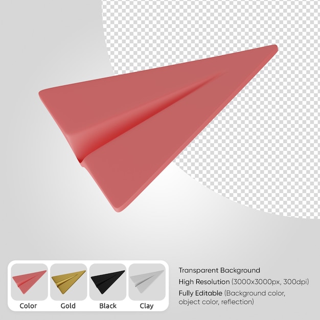 PSD 3d paper plane