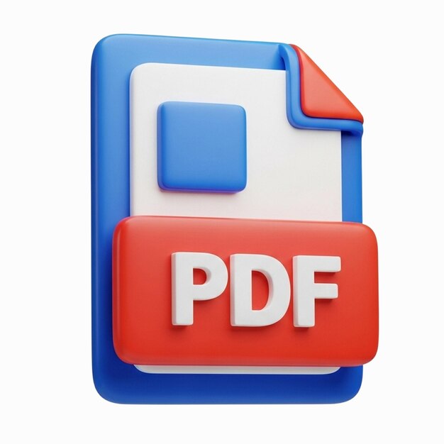 PSD 3d pdf file document icon