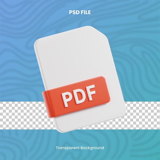 PSD 3d pdf file format set transparent background