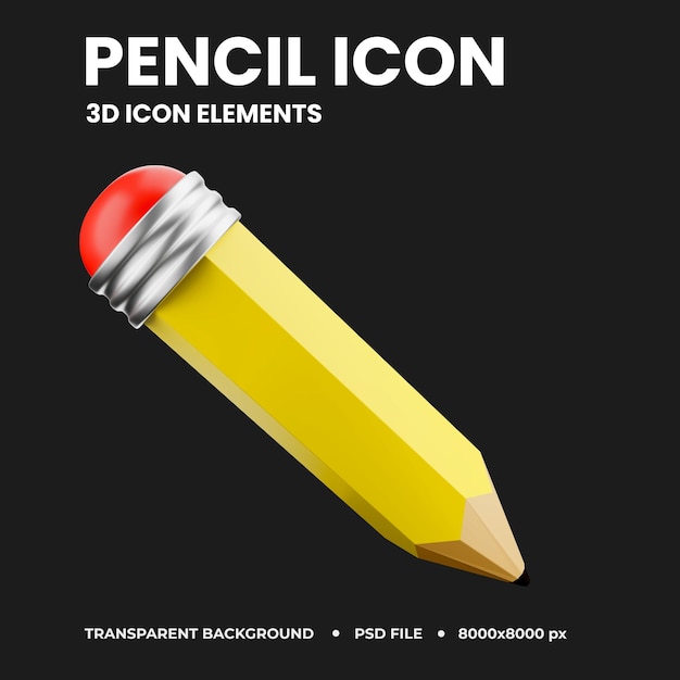 PSD 3d pencil icon