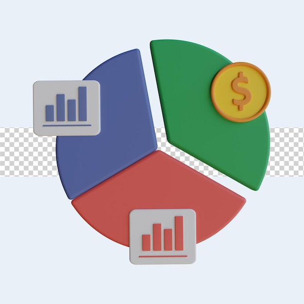 PSD 3d pie chart icon