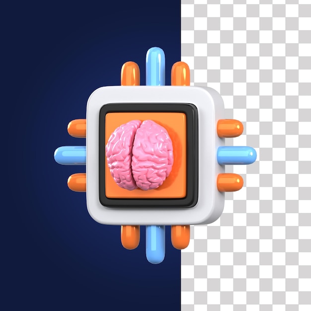PSD 3d processor robot illustration