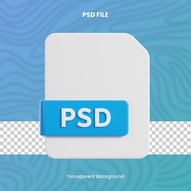 PSD 3d psd file format set transparent background