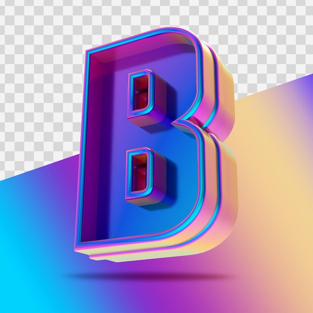 PSD 3d realistic letter