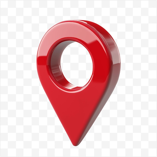 PSD 3d red map pin