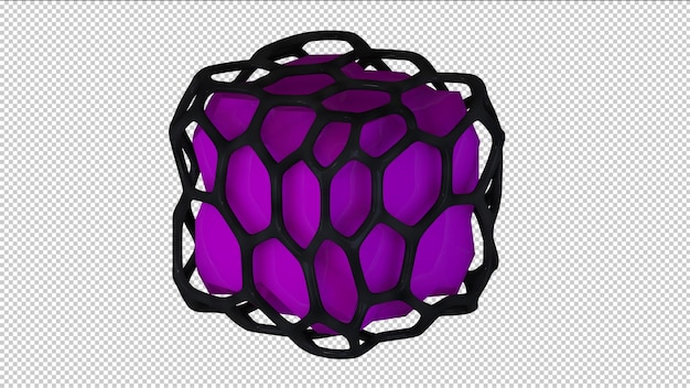 PSD 3d render abstraction pink figure