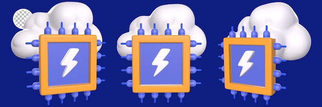 PSD 3d render business artificial intelligence