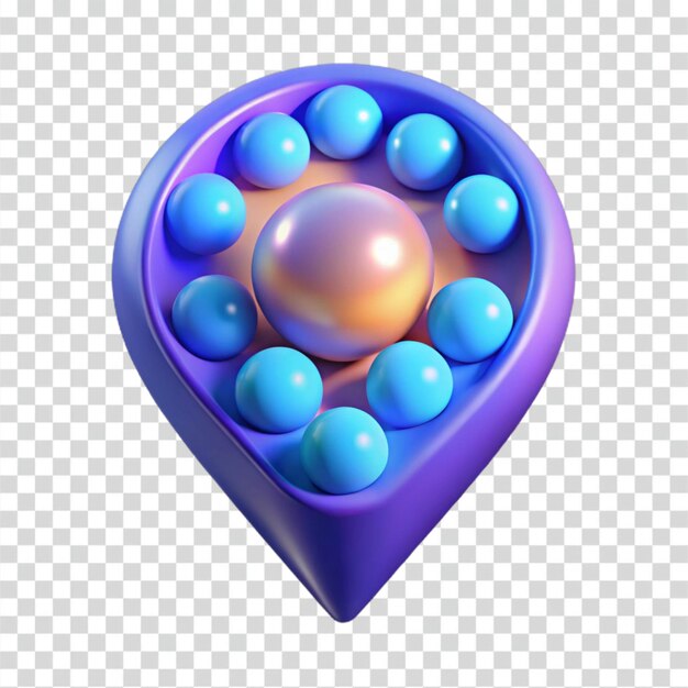 PSD 3d render of a colorful fidget toy