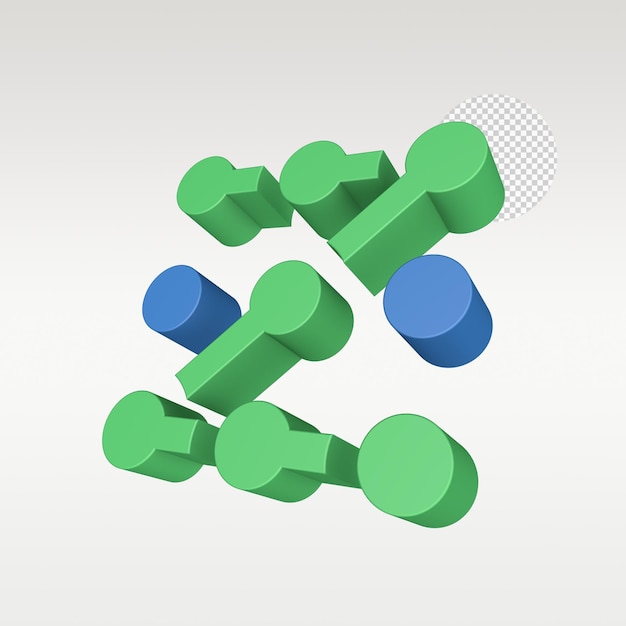 PSD 3d render cyber security icon symbol