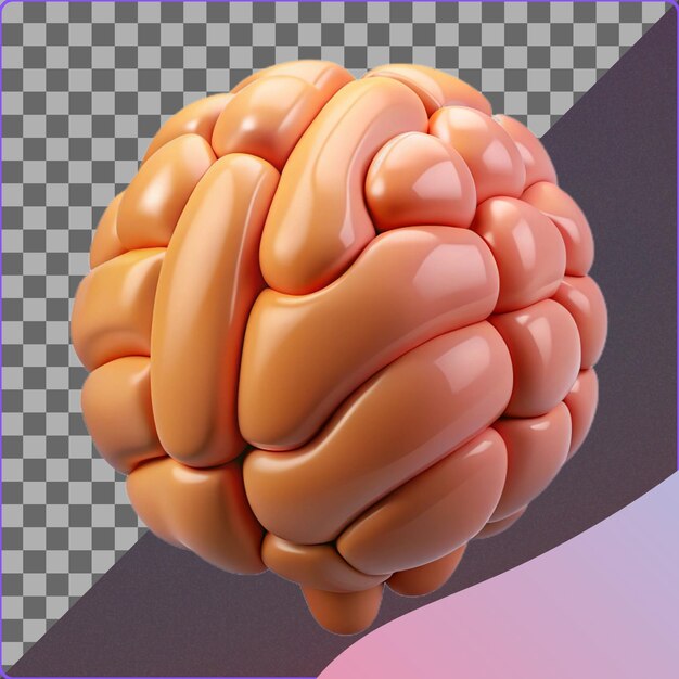 PSD 3d render of a human brain