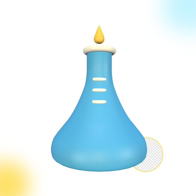 PSD 3d render medical illustration, isolated 3d render