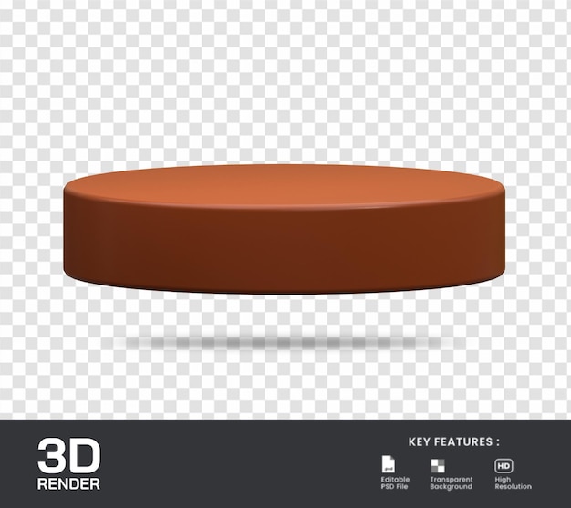 PSD 3d render podium display for promotion illustration isolated