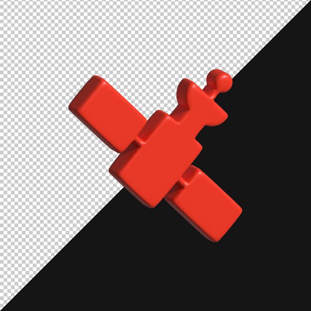 PSD 3d rendered satellite illustration