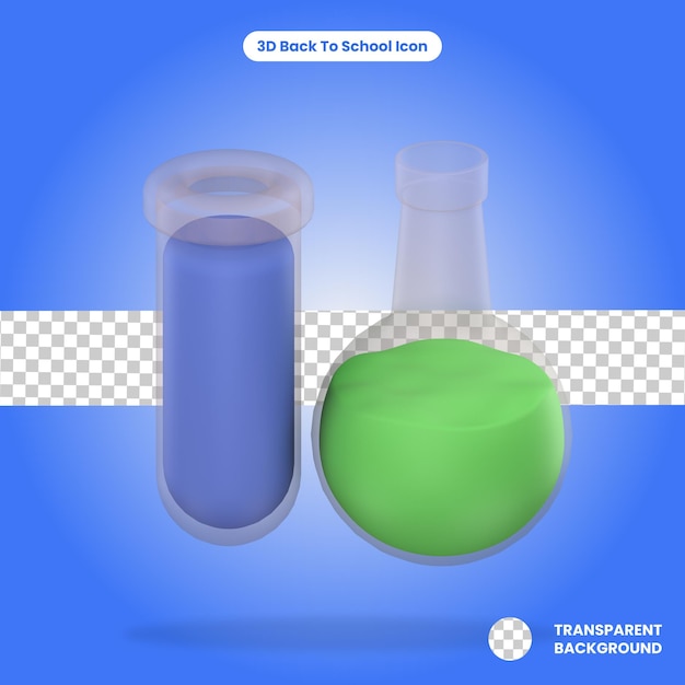 PSD 3d rendered science isolated on the transparent background