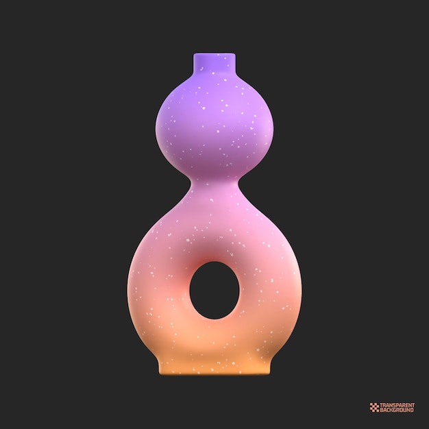 PSD 3d rendering abstract gradient object art geometric shapes