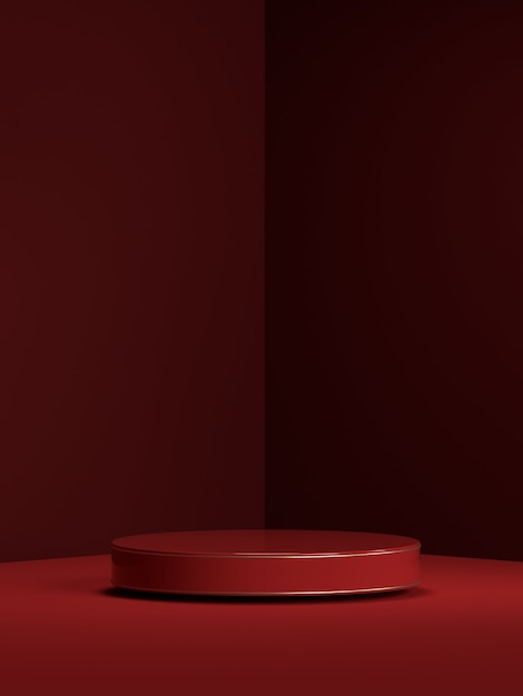 3d rendering of abstract scene geometry shape podium for product display