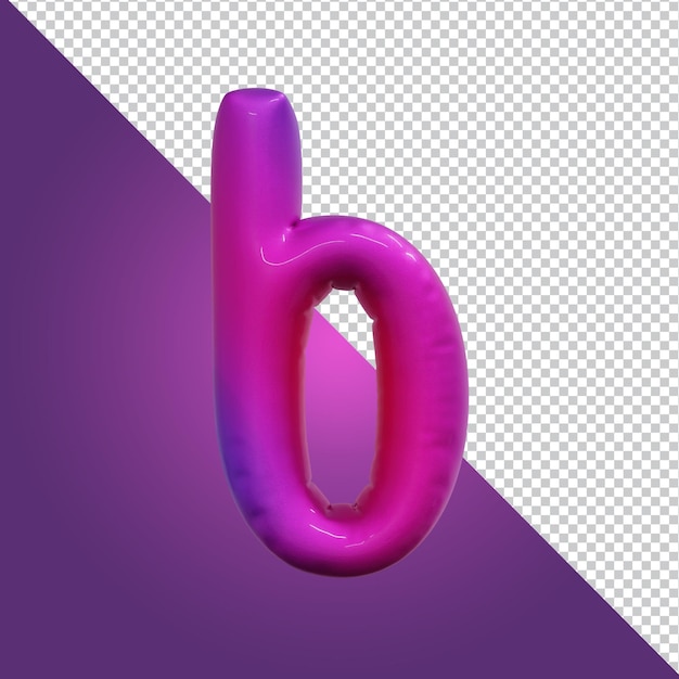 PSD 3d rendering of alphabet letter isolated